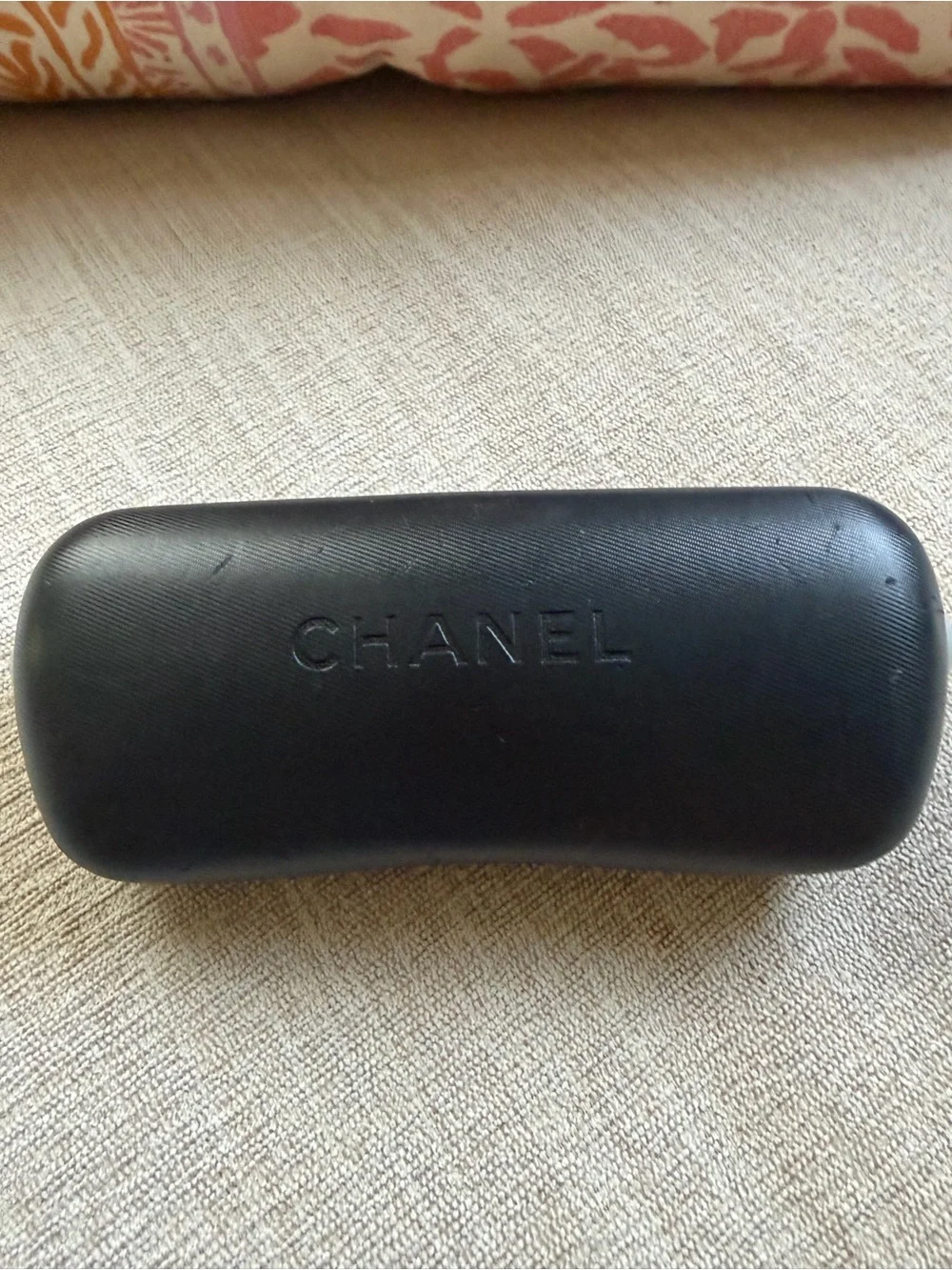 CHANEL Hard Clamshell Black Sunglass Case.